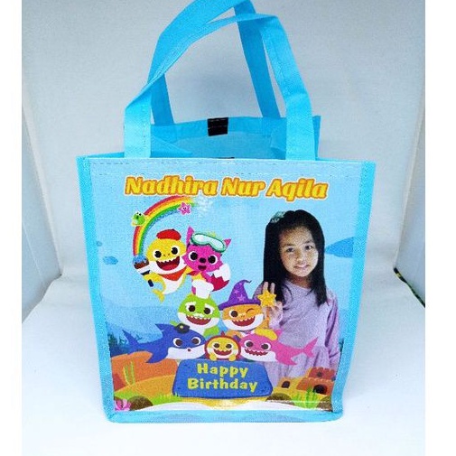 Tas Ultah Custom TENTENG VINIL SPONBUN custom design desain by request (min order 24pcs)-2