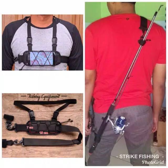 Chest Belt 2 in1 HP Holder HP Chest Strap tempat hp dada vlog dan RodBelt Murah berkualitas