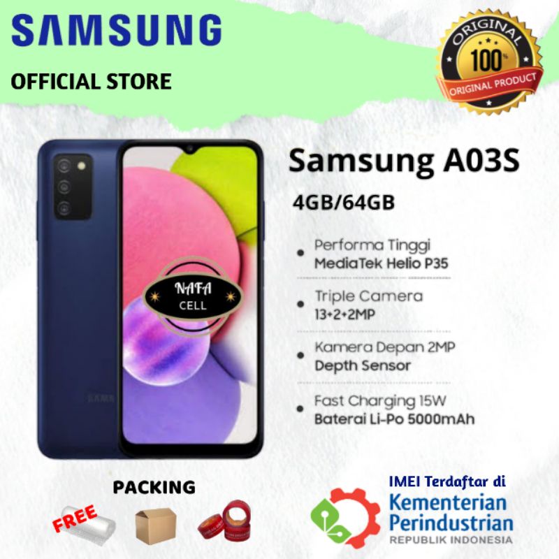 Jual Samsung Galaxy A03S Ram 4Gb Rom 64Gb | Shopee Indonesia