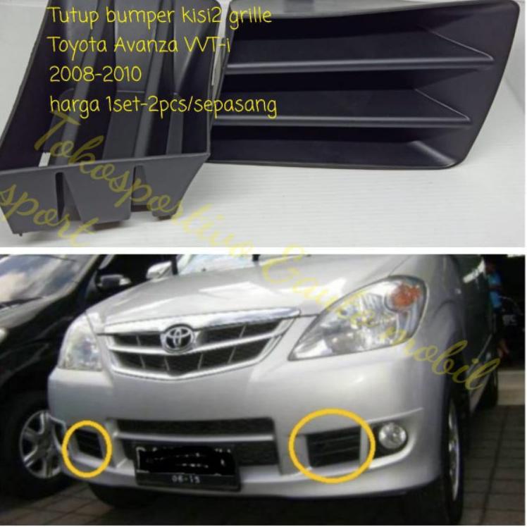 ♟ Tutup Lubang bumper depan kisi kisi bawah Avanza Xenia VVT-i 2008-2010 tutup bumper sebelah foglam