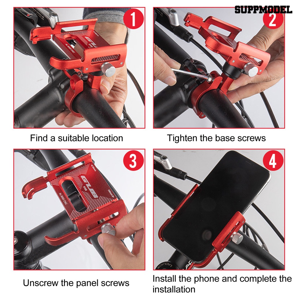 Sdl GUB P30 Bracket Dudukan Handphone Rotasi 360 Derajat Bahan Aluminum Alloy Untuk Setang Sepeda MTB