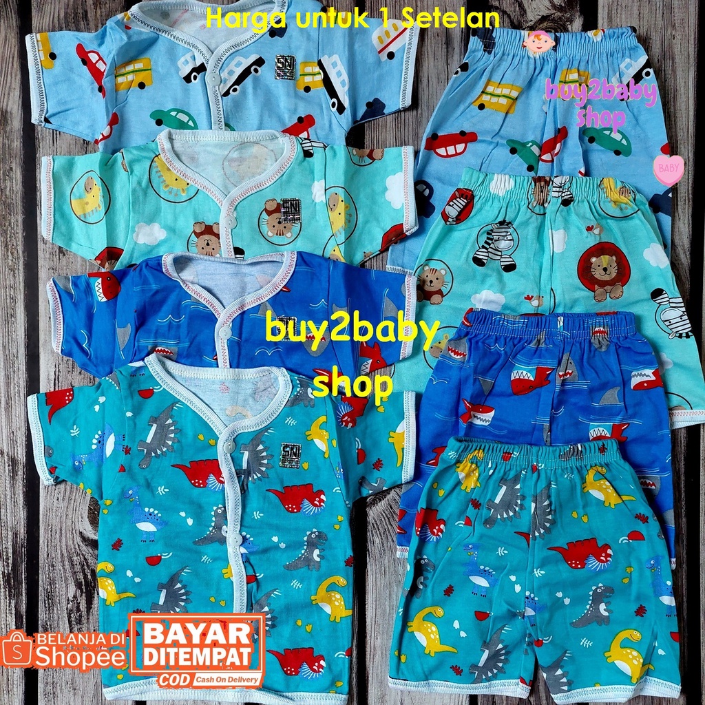 Setelan piyama celana pendek bayi Baby Boy Series Hokiku 0-3 Bulan 1 PCS