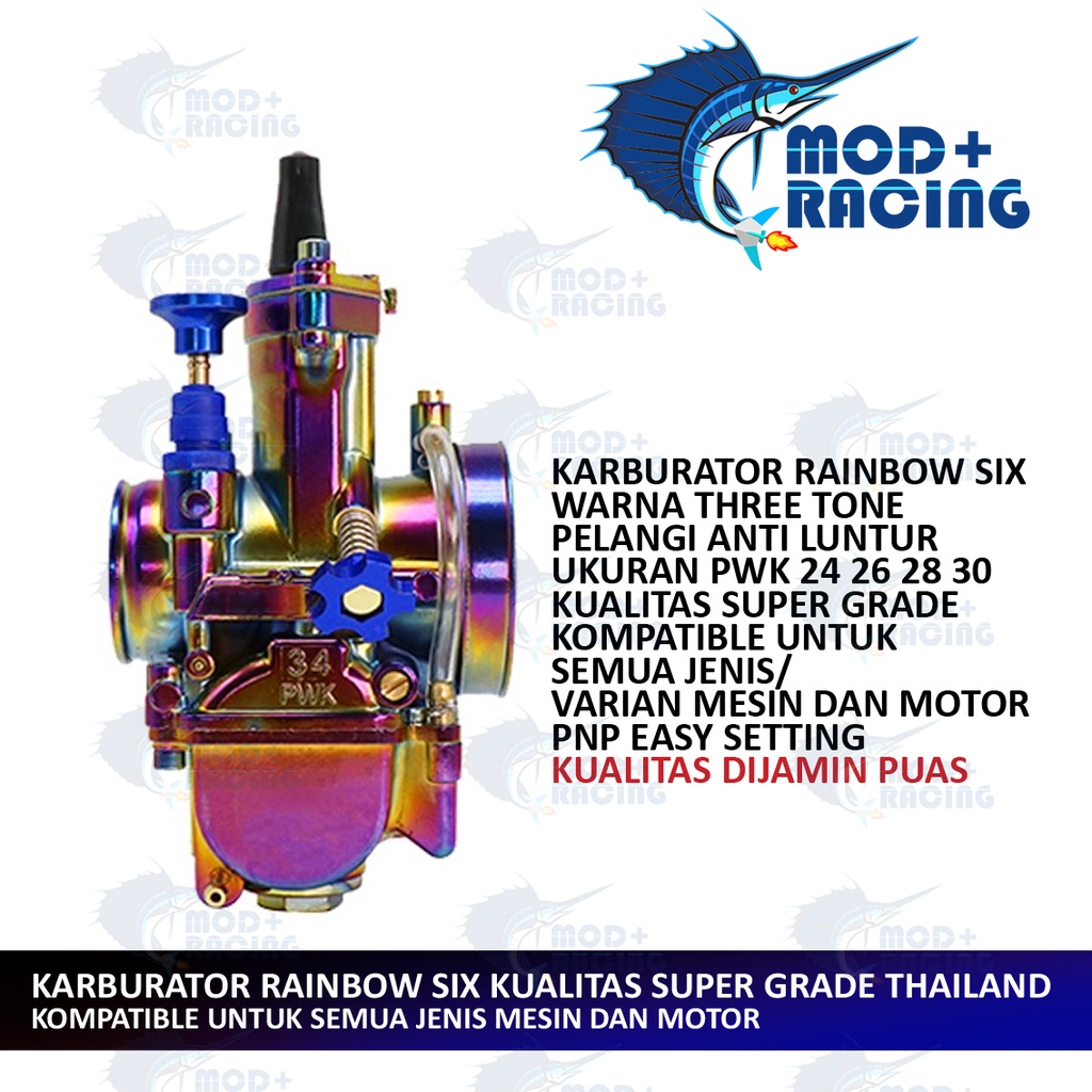 (COD) KARBURATOR PWK 28 30 32 34 RAINBOW SIX PELANGI POWER JET KARBU CPO BLACKVIPER SCOOPY BEAT VARI