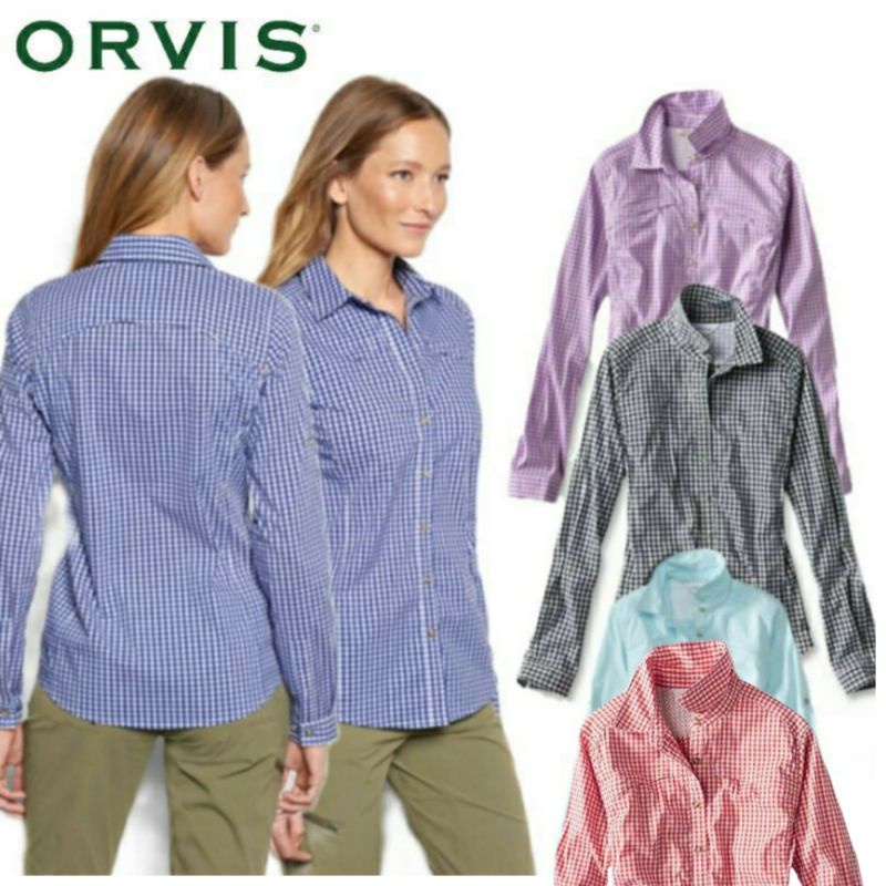Kemeja Women Orvis Tangan Panjang(Toska size XS,S)