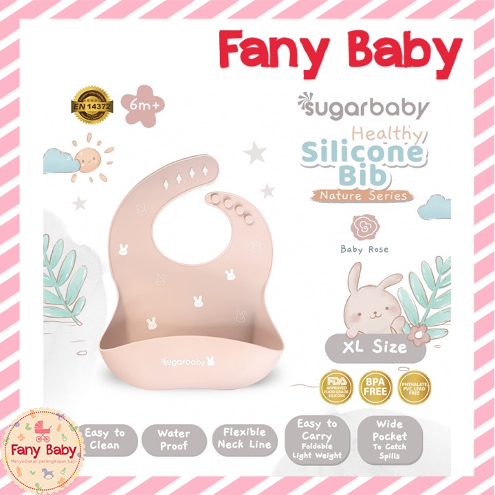 SUGAR BABY HEALTHY SILICONE BIB NATURE SERIES