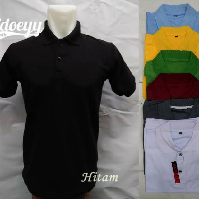 KAOS KERAH POLOS PRIA size L - 5 L big size / KAOS KERAH LAKOS PRIA / KAOS KERAH PUTIH POLOS / KAOS 
