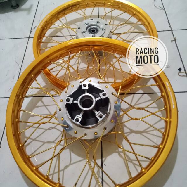 SEPAKET VELG TDR RING17X185-215 TROMOL VND VIXION NEW-VIXION OLD-SCORPIO NEW UDAH STEL VELG KEPANG