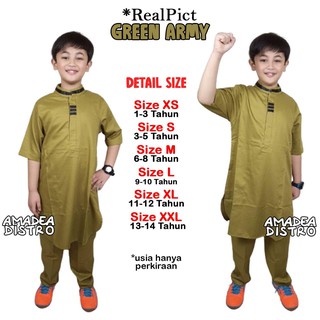 SETELAN BAJU KOKO ANAK LAKI MUSLIM TURKI USIA 1 14 TAHUN 