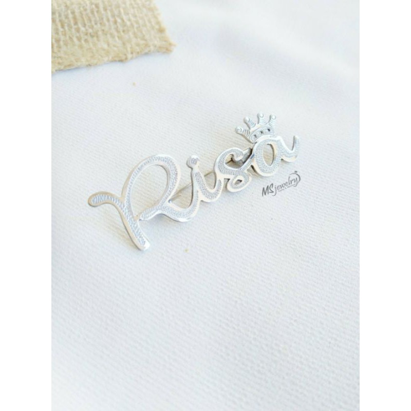 Bros Nama Silver Ukir Nama