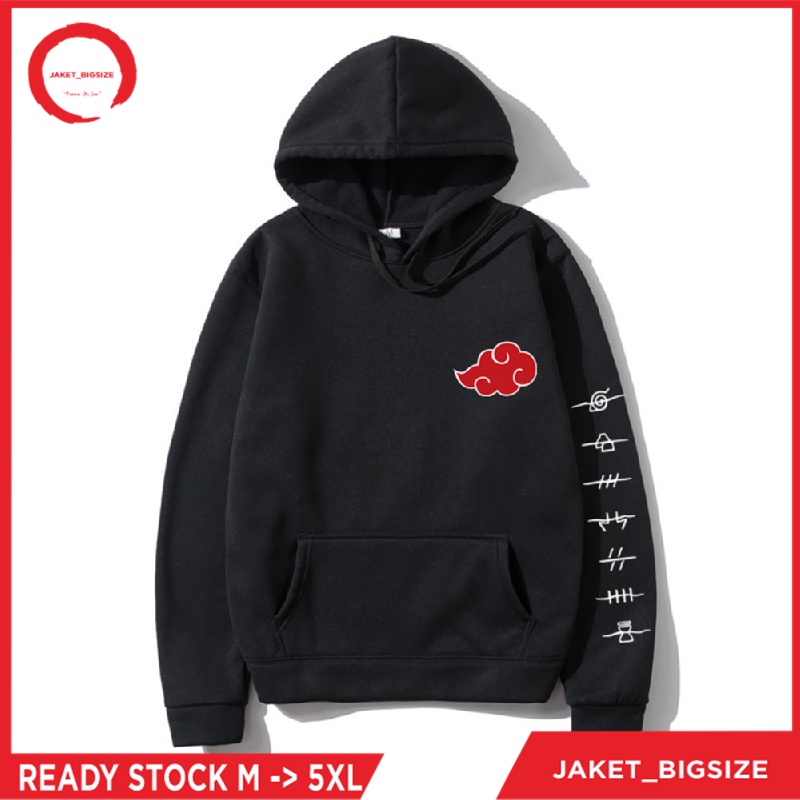 Hoodie Hodie Jepang Anime Simbol Akatsuki Awan jumbo bigsize pria wanita ukuran m l xl xxl xxxl xxxxl xxxxxl