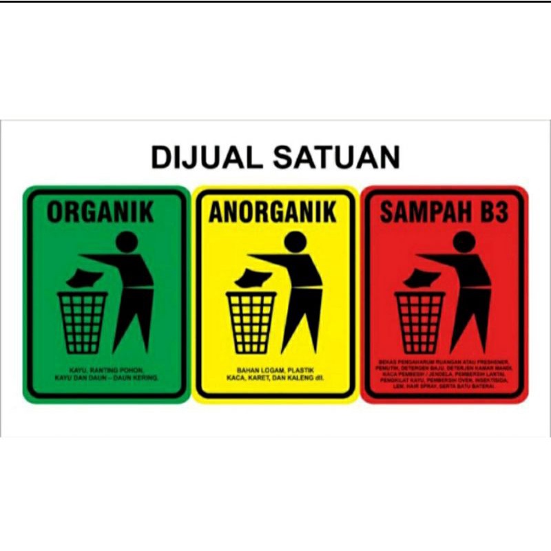 

STIKER VINYL ORGANIK, ANORGANIK SAMPAH B3 uk. 30x20CM