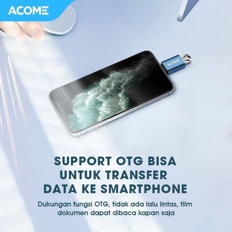 ACOME Converter Android OTG Micro USB Type C USB 3.0 Adapter Fast Data Transfer Garansi Resmi 1 Thn Seri AV