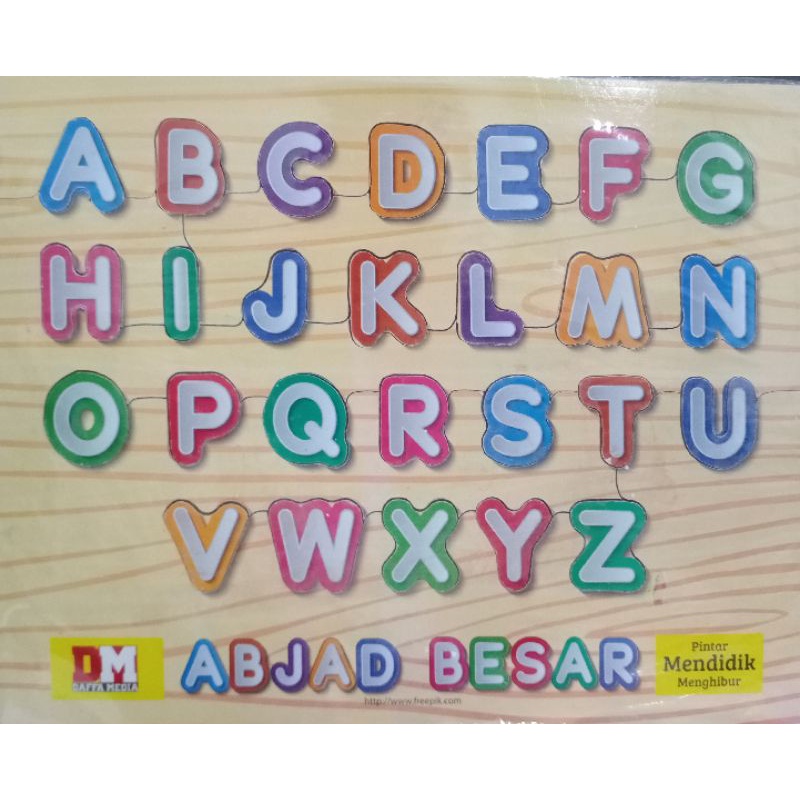 Mainan Edukasi Puzzle Kayu Huruf Abjad