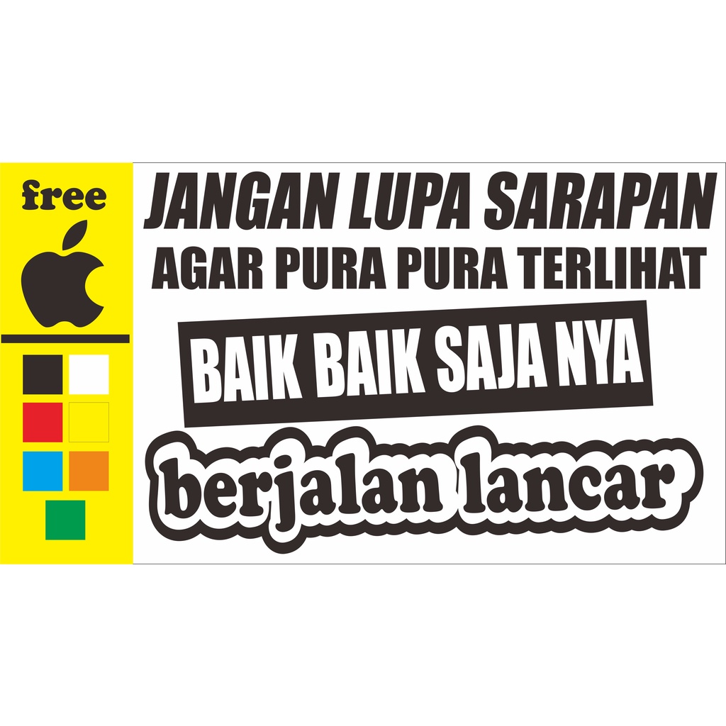 Cutting stiker MOBIL/TRUCK/PICK UP Kata kata