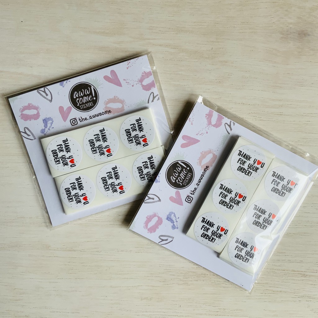 

Sticker Label Thank You For Your Order Warna Putih untuk Packaging , Kado , Kemasan Kue & Snack