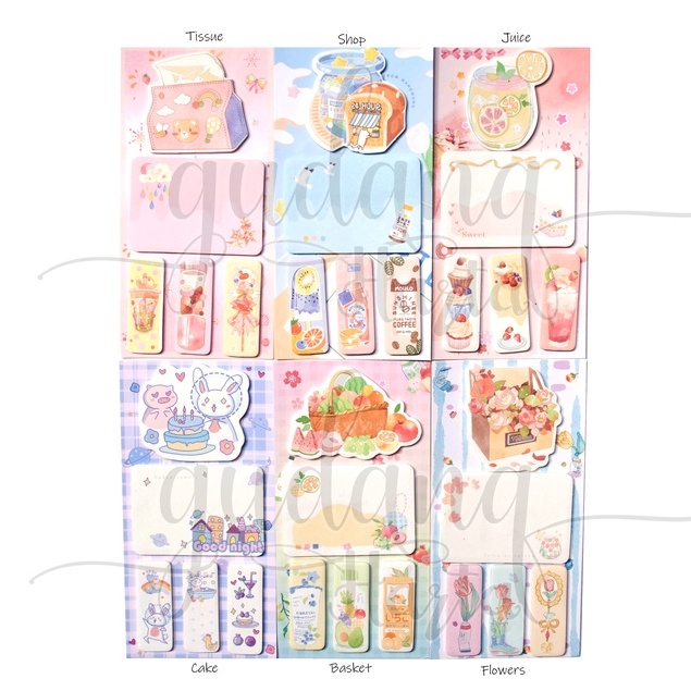 

Sticky Notes Pastel Cute Notes Motif Makanan Minuman DIY Scrapbook GH 301460