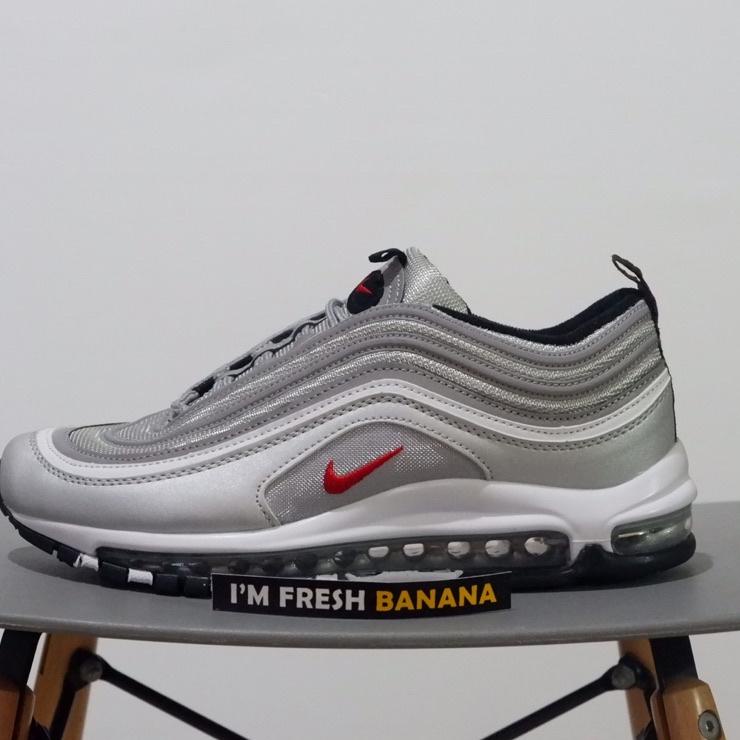 Hot Sell.. SEPATU NIKE AIRMAX AIR MAX 97 WOTHERSPOON FULL BLACK WHITE SILVER BULLET RED JAYSON TATUM