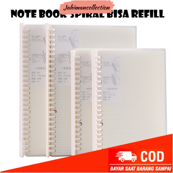 

✨ BISA COD ✨ Notebook Spiral Hard cover plastik A5/B5 all Varian(Garis/DT/GR/Polos) - A5 Polos