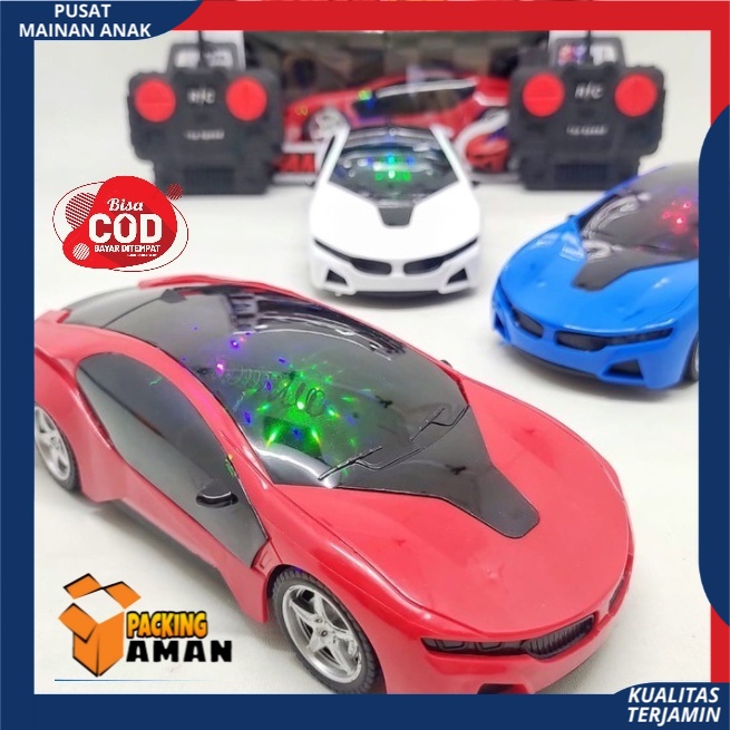 Mobil remote control BAN Berlampu RC CAR 3D FAMOUS LAMPU NYALA HYPERCAR | Mainan Anak Laki laki