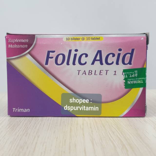Folic Acid 1 Mg 100 S Tablet Triman Vitamin Asam Folat Vitamin Ibu Hamil Indonesia