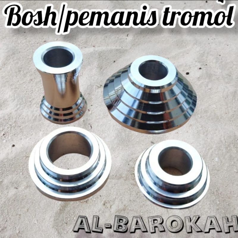 Bosh tromol atau pemanis tromol RX King velg depan belakang motif bubut