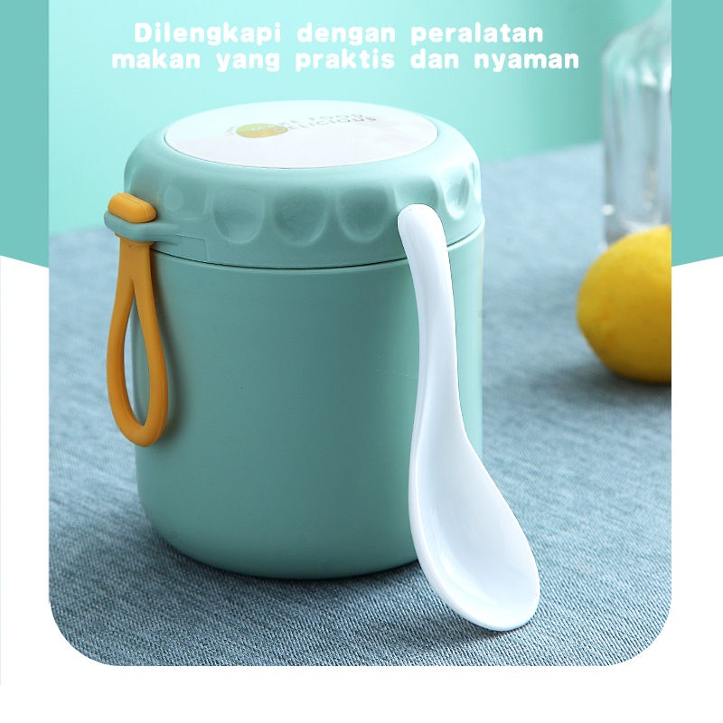 Termos Sup Makanan Tahan Panas | Termos Bekal Tahan Panas | Tempat Bekal Makan | Food Jar 400ml