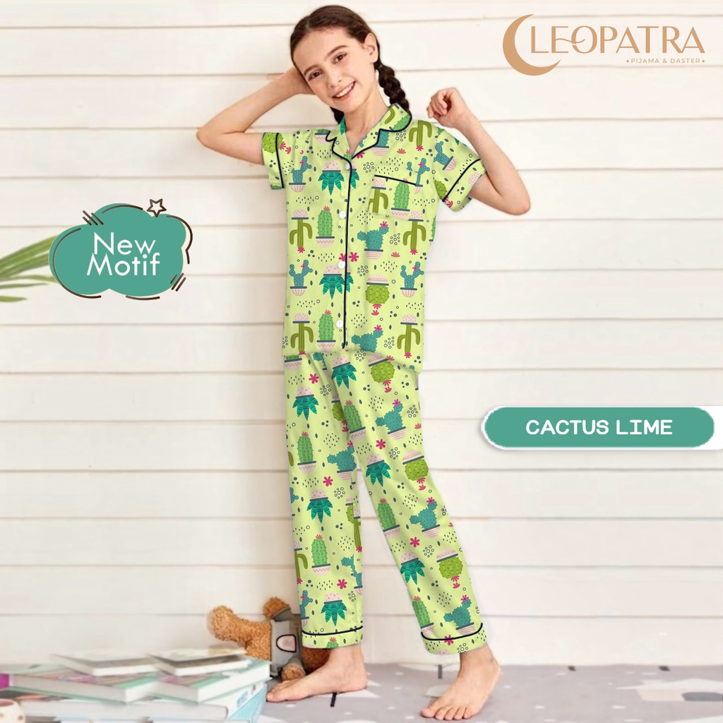 Cleopatra Piyama Anak perempuan Motif Karakter Usia 8-10 tahun (Size 10) Setelan Baju Tidur