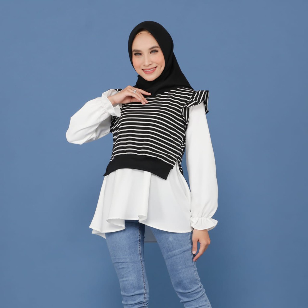 KALILA - RUFFLE STRIP Atasan Wanita Dewasa | Atasan Cewek Dewasa