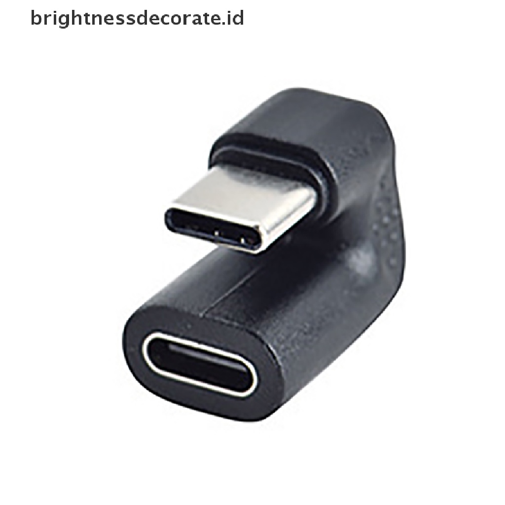 Adapter Konverter Sudut Kanan 180 Derajat Usb 3.1 Tipe C Male Ke Female Usb-C