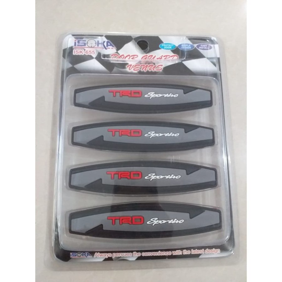 Door Guard TRD ISOKA Bumper Pelindung Pintu Mobil / Door Guard Mobil Karet Perekat 3M