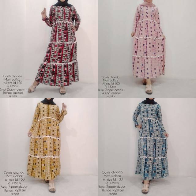Batik Pekalongan || ~ Gamis Rempel kombinasi ~