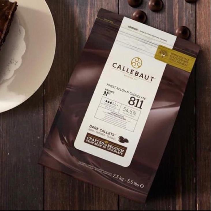 

Bisa COD Barey Callebaut 811 Dark Chocolate Callets Rep 250gram- Couverture 54.5% - Barey Gosend/Gra