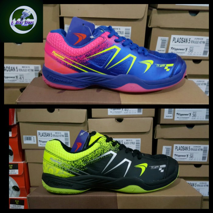 PROMO sepatu badminton FLYPOWER PLAOSAN 5 ORIGINAL TERLARIS