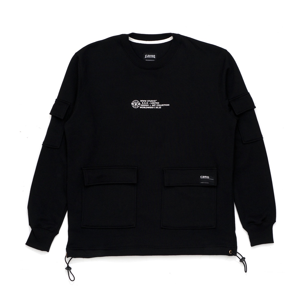 CAMO WARBROKE | CREWNECK 8164 BLACK