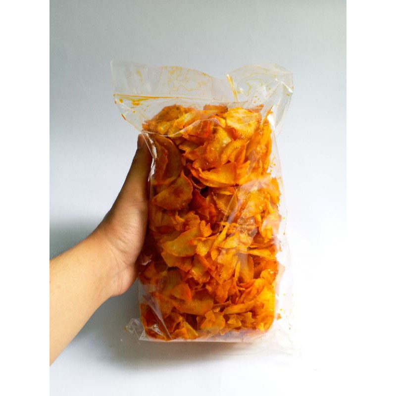 

Keripik Singkong Pedas Manis 1/2 Kg