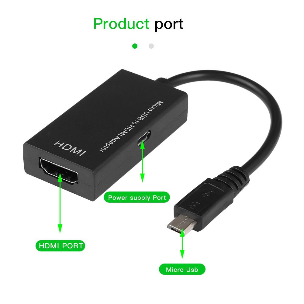 Kabel converter micro USB to HDTV MHL plus 11 pin