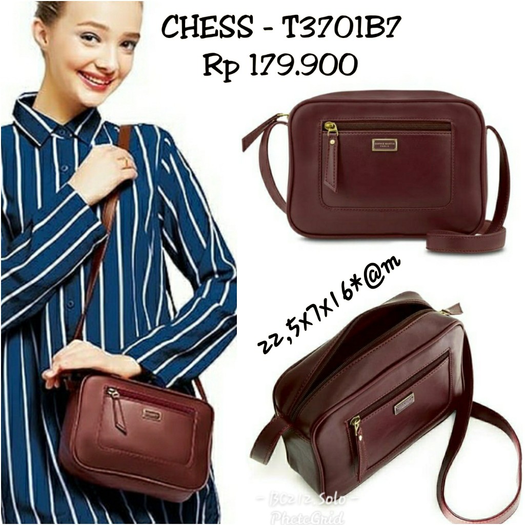 TAS SELEMPANG WANITA CHESS BAG T3701B7 ORIGINAL SOPHIE MARTIN PARIS TAS SELEMPANG PROMO TAS IMPORT