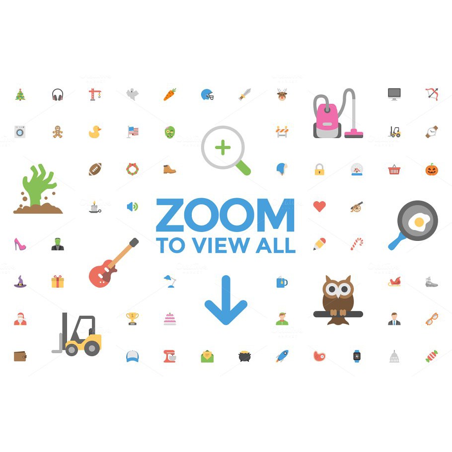 6000 Flat Icons Big Bundle - Vector Designs