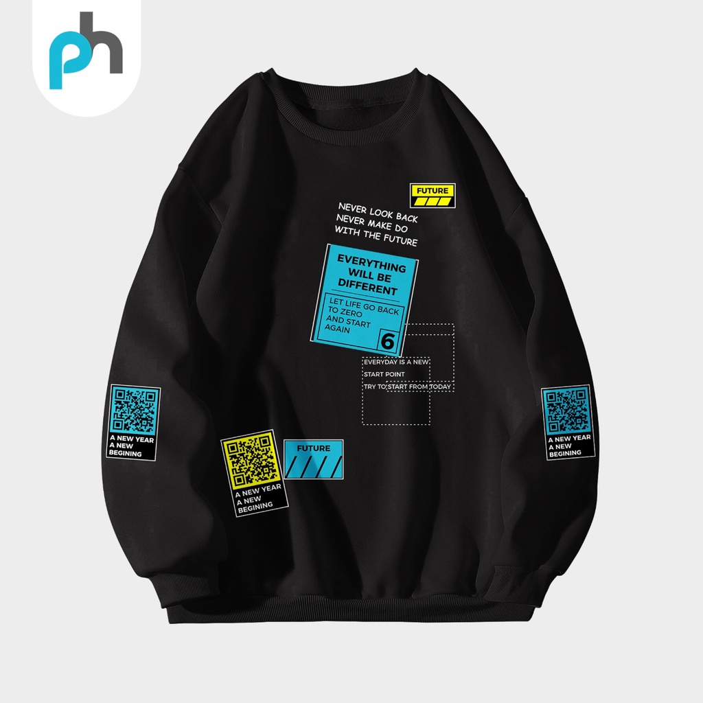 PABRIKHOODIE - BASIC SWEATER NEVER LOOK BACK M-XXL (SABLON) {PRIA &amp; WANITA}