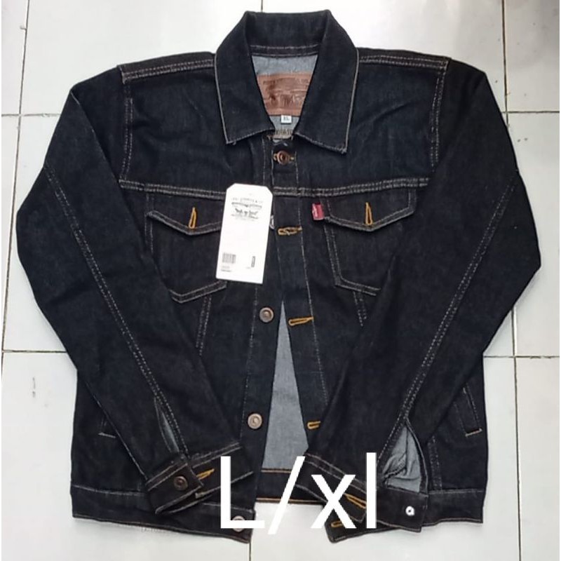 jaket levis cewek bahan strit size;L,XL