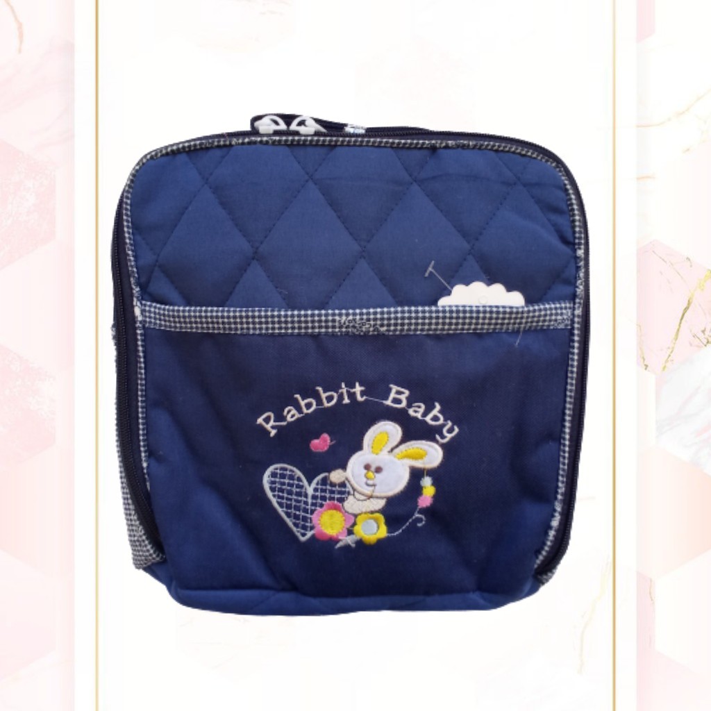 Tas Bayi Kecil Motif Bordir | Tas Bayi Serbaguna Double Saku