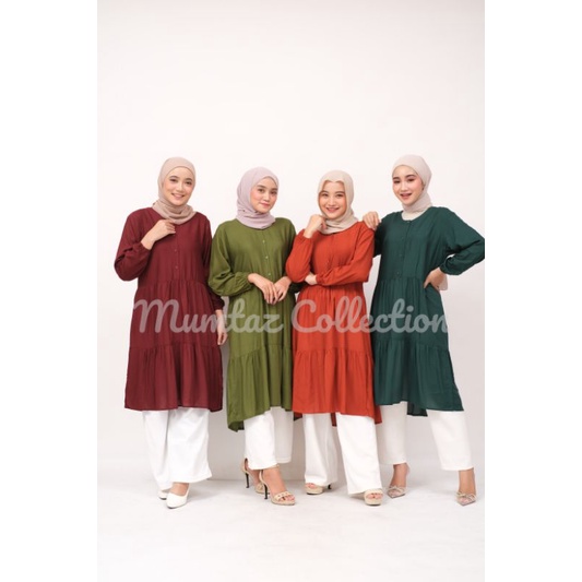 TUNIK RAYON WIZA/ LONG TUNIK WIZA RAYON VISCOSE POLOS TERBARU