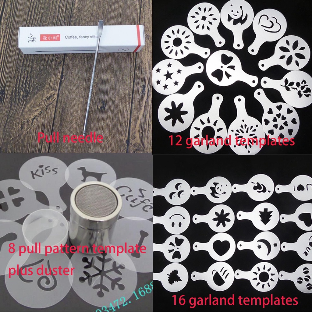 Solighter Cetakan Kue Template Dekorasi Peralatan Dapur Baking Tools Tarik Jarum Kue Biskuit Baking Paint Mold Tool