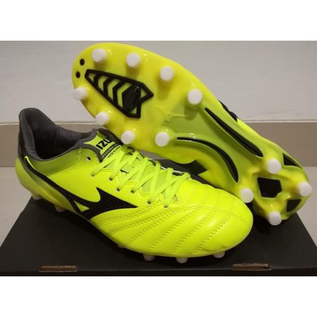 SOCCER SHOES ORIGINAL GRADE SEPATU BOLA - SOCCER MIZUNO MORELIA NEO II LEATHER YELLOW - FG KUALITAS