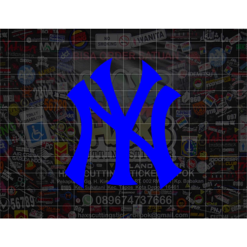 Cutting Sticker NY New Yor Yankees Ukuran 8 Cm Untuk Mobil &amp; Motor