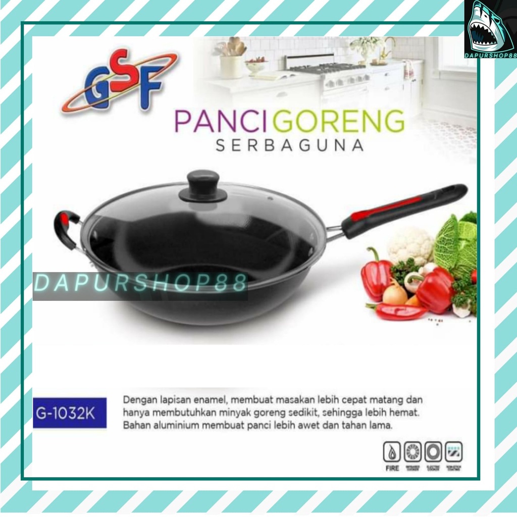 PANCI GORENG SERBAGUNA GSF G-1032K / PANCI WAJAN GORENG PENGGORENGAN SERBAGUNA NON STICK ANTI LENGKE