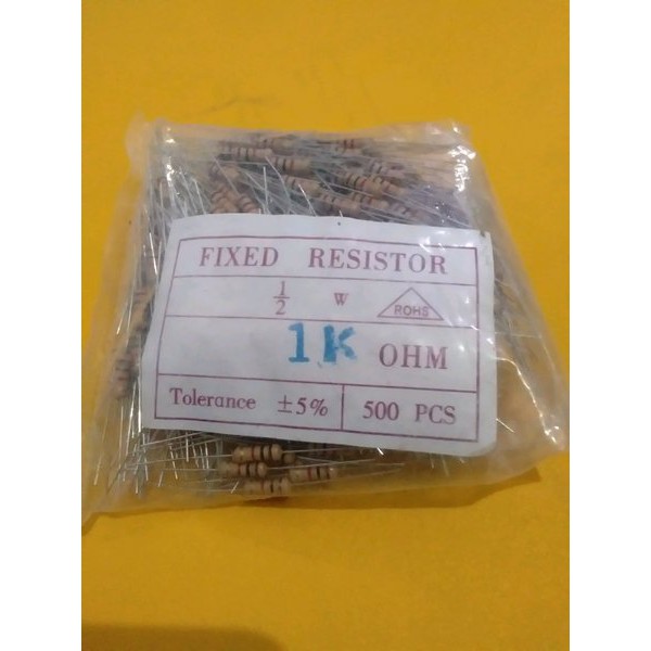 Resistor 1k Ohm 0.5W 500 Pcs