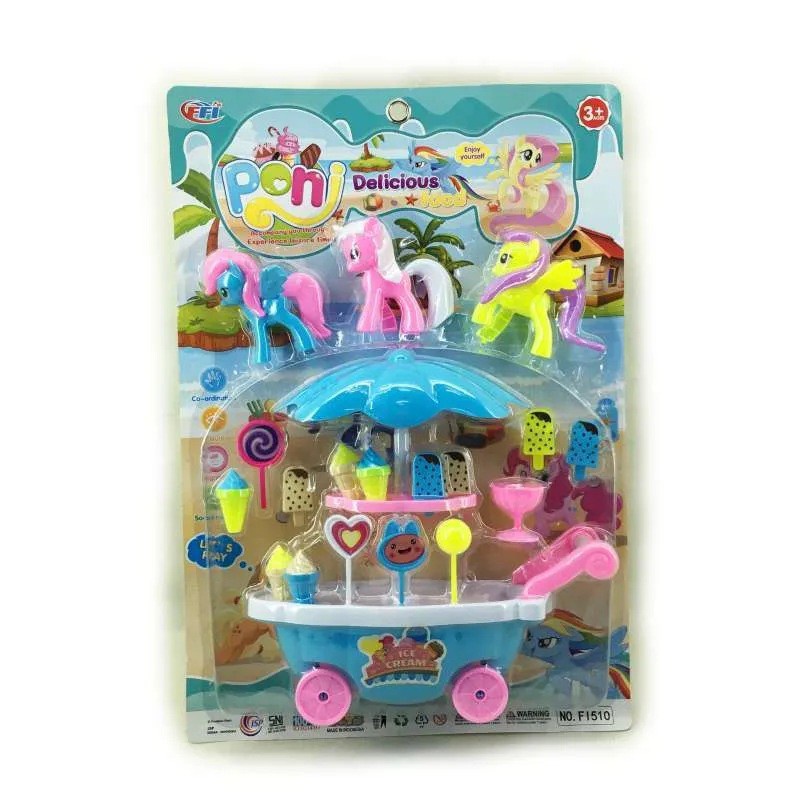 FI510 - Mainan Gerobak Ice Cream Shopping Cart Little Funny + Medium Kuda Poni FI 510