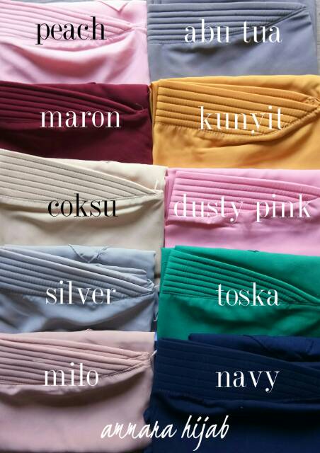 ammara hijab jilbab KHIMAR TALITA pet serut kanan kiri aktif antem polos instan daily wolfis