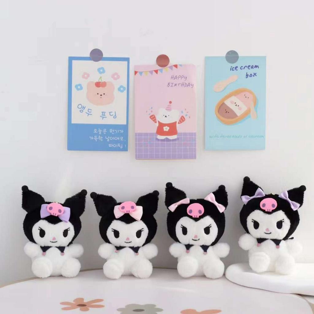 Gantungan Kunci Boneka Sanrio Hodie My Melody Kuromi Bahan Plush Untuk Dekorasi Tas